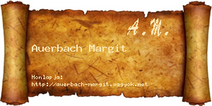 Auerbach Margit névjegykártya
